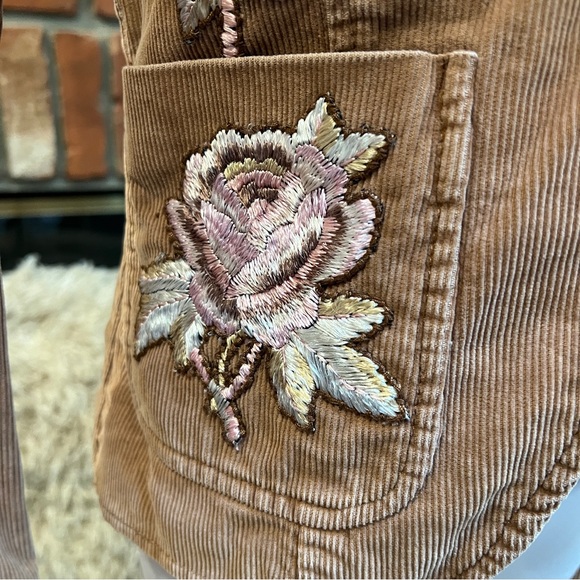 Embroidered Cropped Bolero Cord Jacket - Picture 8 of 10